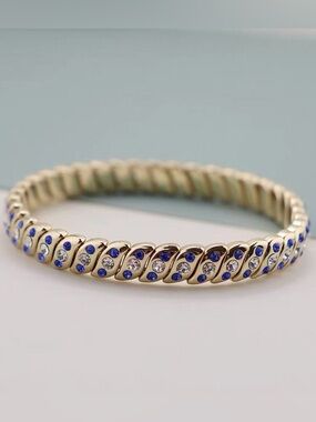 Roxanne Assoulin Watch Band Bracelet in Gold/Blue *NEW*